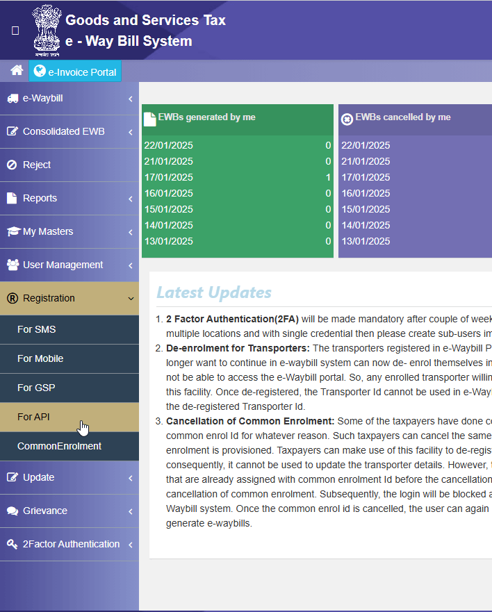 E-way bill Configuration