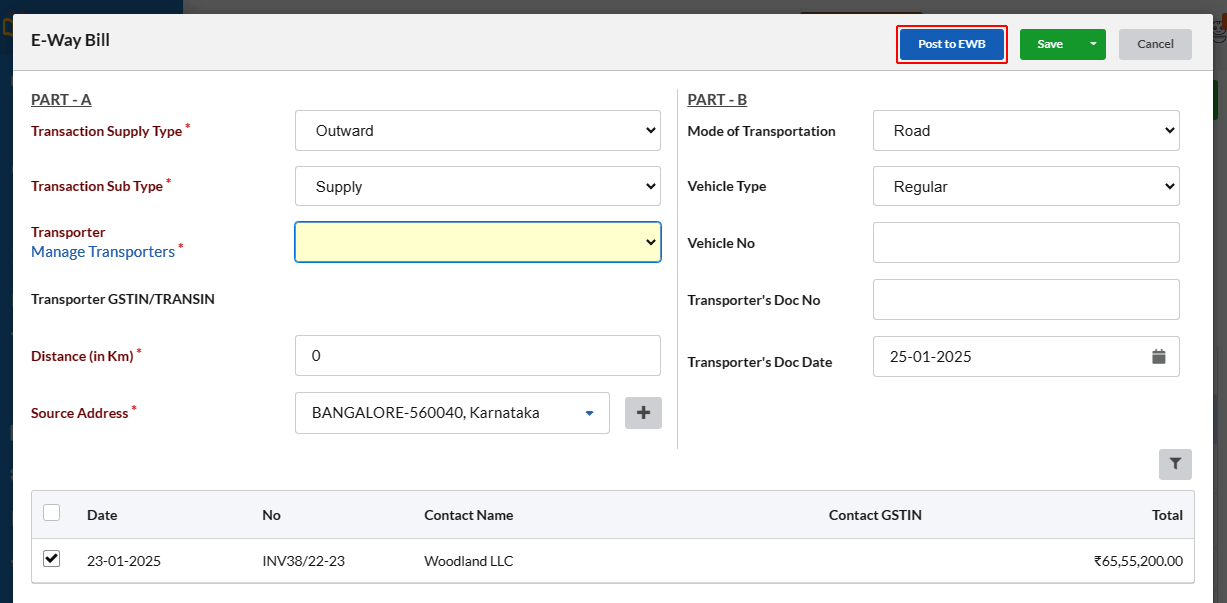 E-way bill Configuration