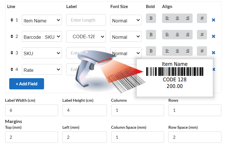 Retail Cloth Shop Billing Software - Barcode Management